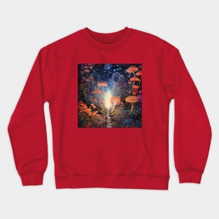 Celestial Mushroom Patch Crewneck Sweatshirt